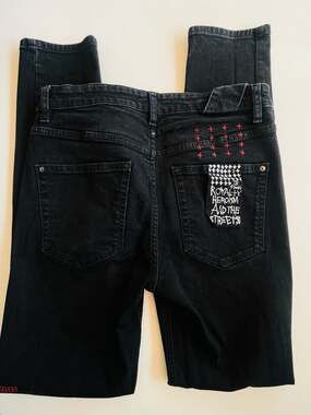 Ksubi Royalty Heroism and the Streets Graphic Black Denim Jeans